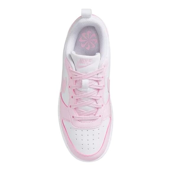 NIKE Big Girls Pink Foam Court Borough Low Recraft Casual Sneakers Athletic Shoe - Picture 4 of 16